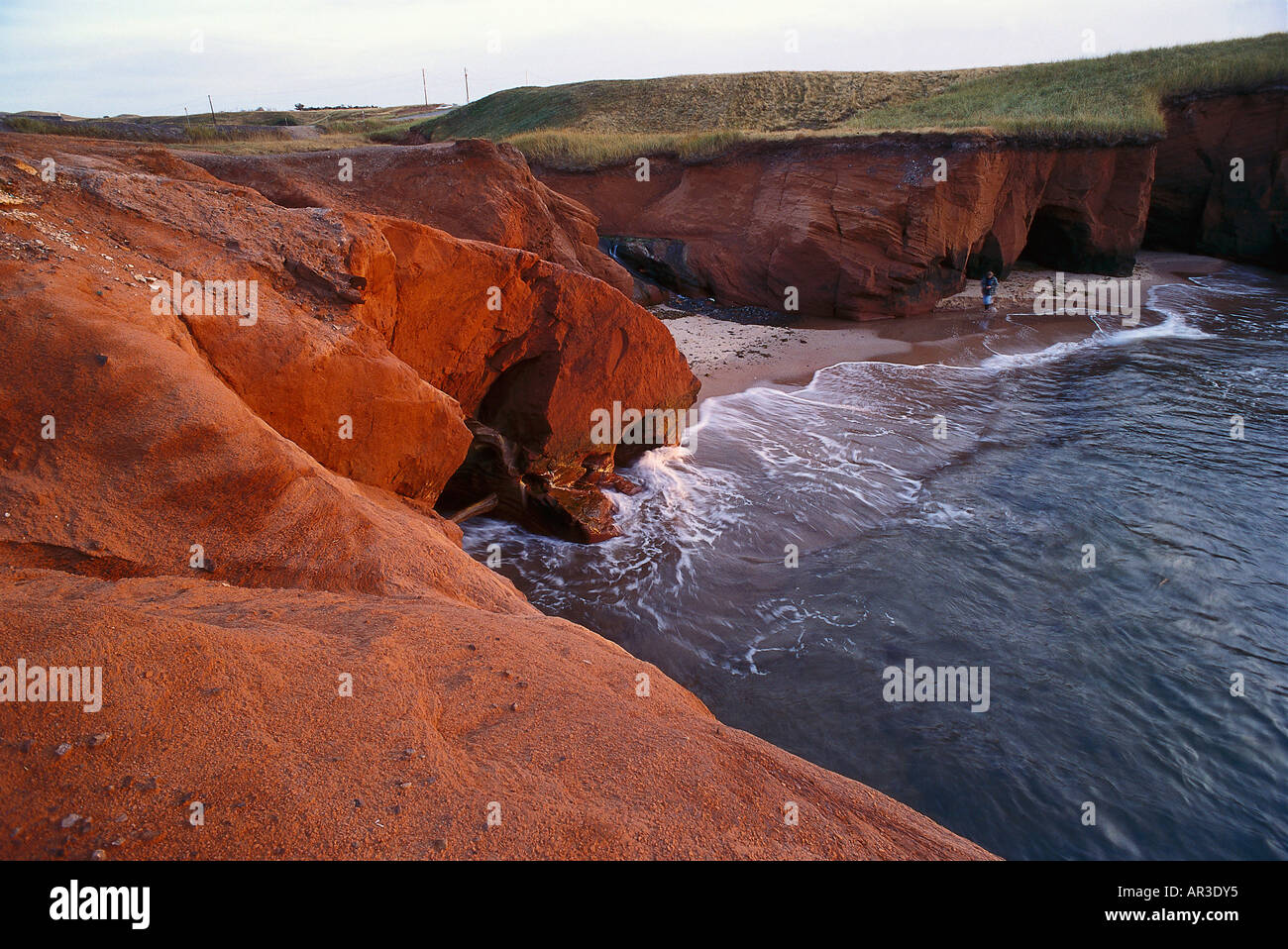 Belle Anse, Ile du Cap-aux-Meules, Iles-de-la-Madeleine, Quebec, Canada Foto Stock