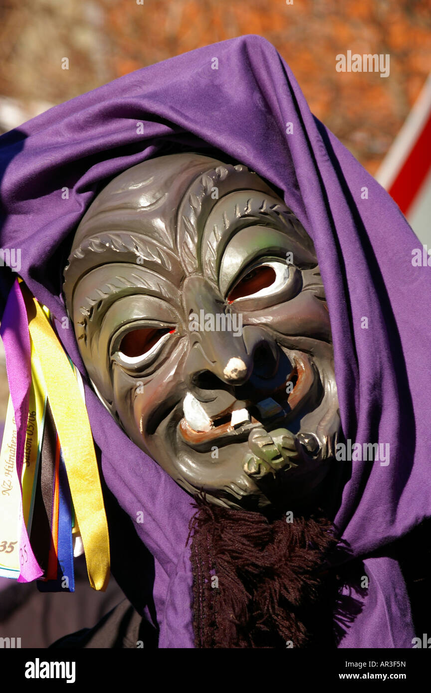 Alemannic sveva di carnevale in Leutkirch Sud Germania Schwäbisch Alemannische Fastnacht in Leutkirch im Allgäu Fasching Fastnach Foto Stock