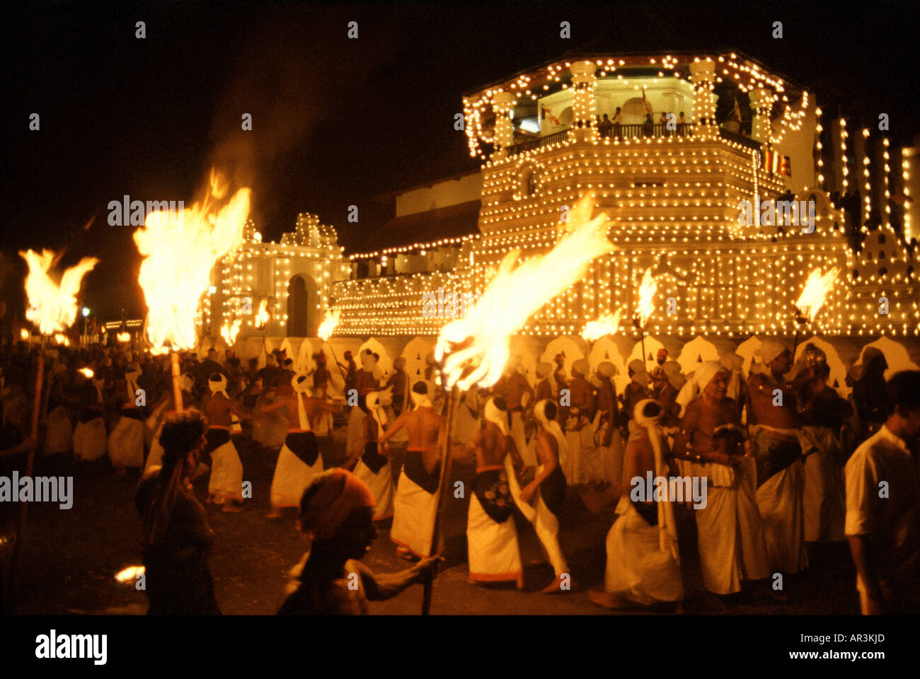 Palazzo di Kandy, Perahera festival buddista, Kandy, Sri Lanka asia Foto Stock