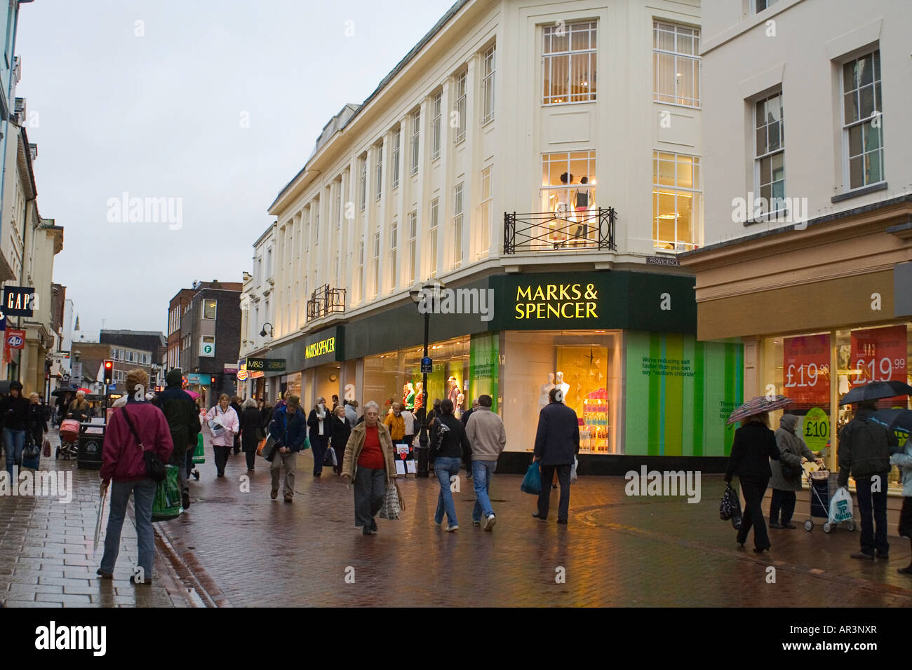 Ipswich Shopping Mark & Spencer Shop Foto Stock
