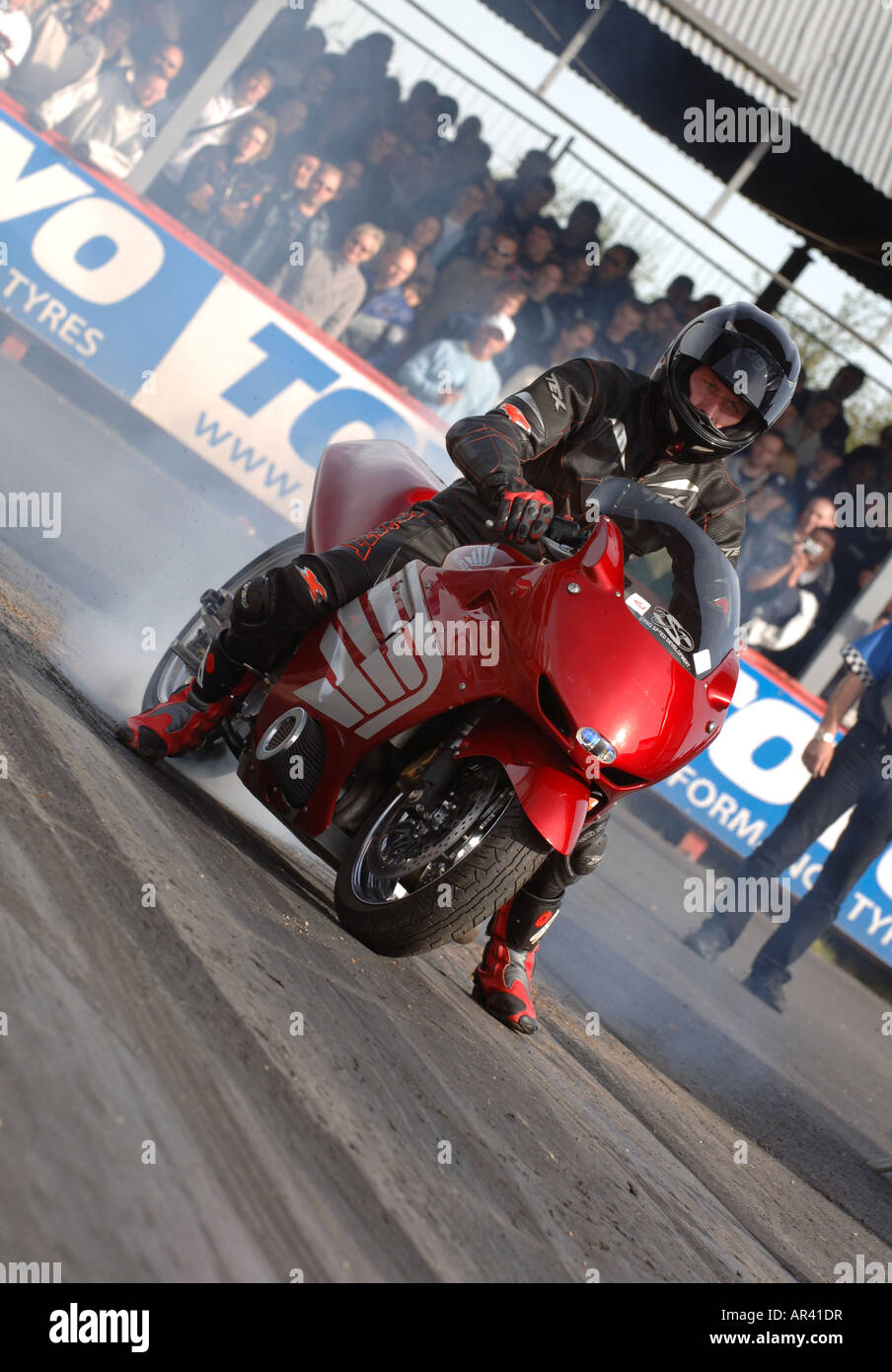 Trascinare bike a Santa Pod Foto Stock
