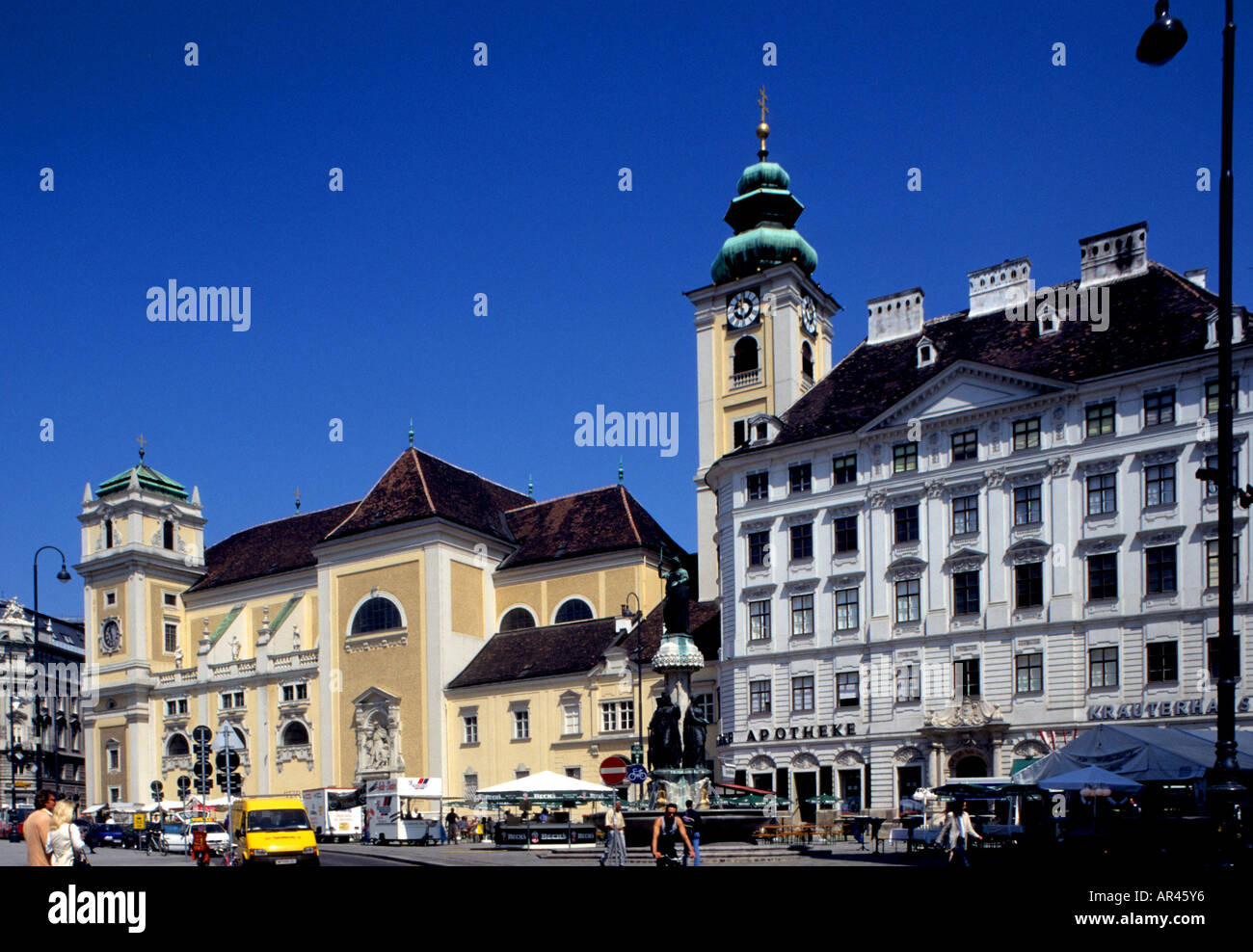 Austria Vienna Jugendstil Passauer platz Austrian Foto Stock