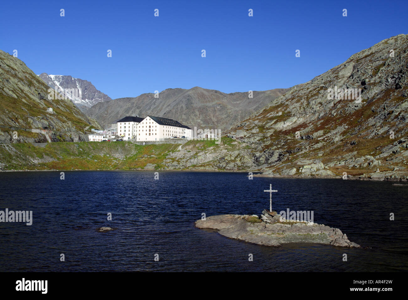 Il colle del Gran San Bernardo Foto Stock