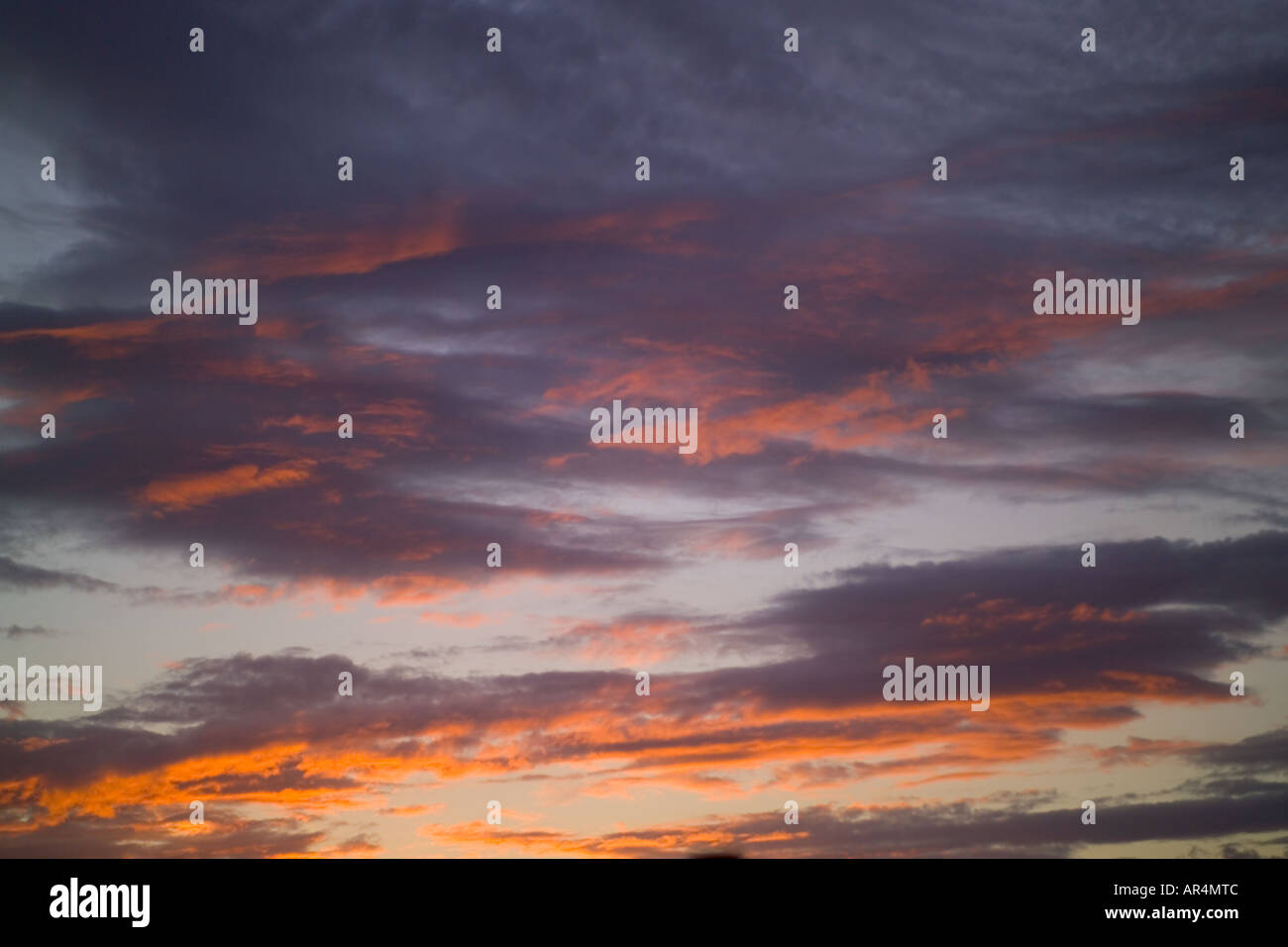 Nuvole al tramonto Foto Stock
