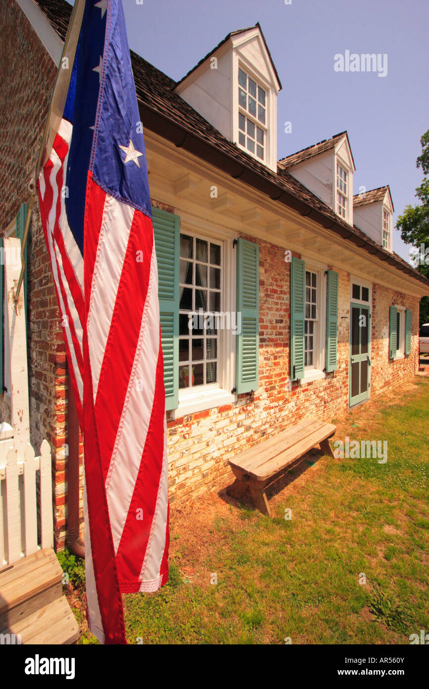 Bandiera americana, Yorktown, Virginia, Stati Uniti d'America Foto Stock