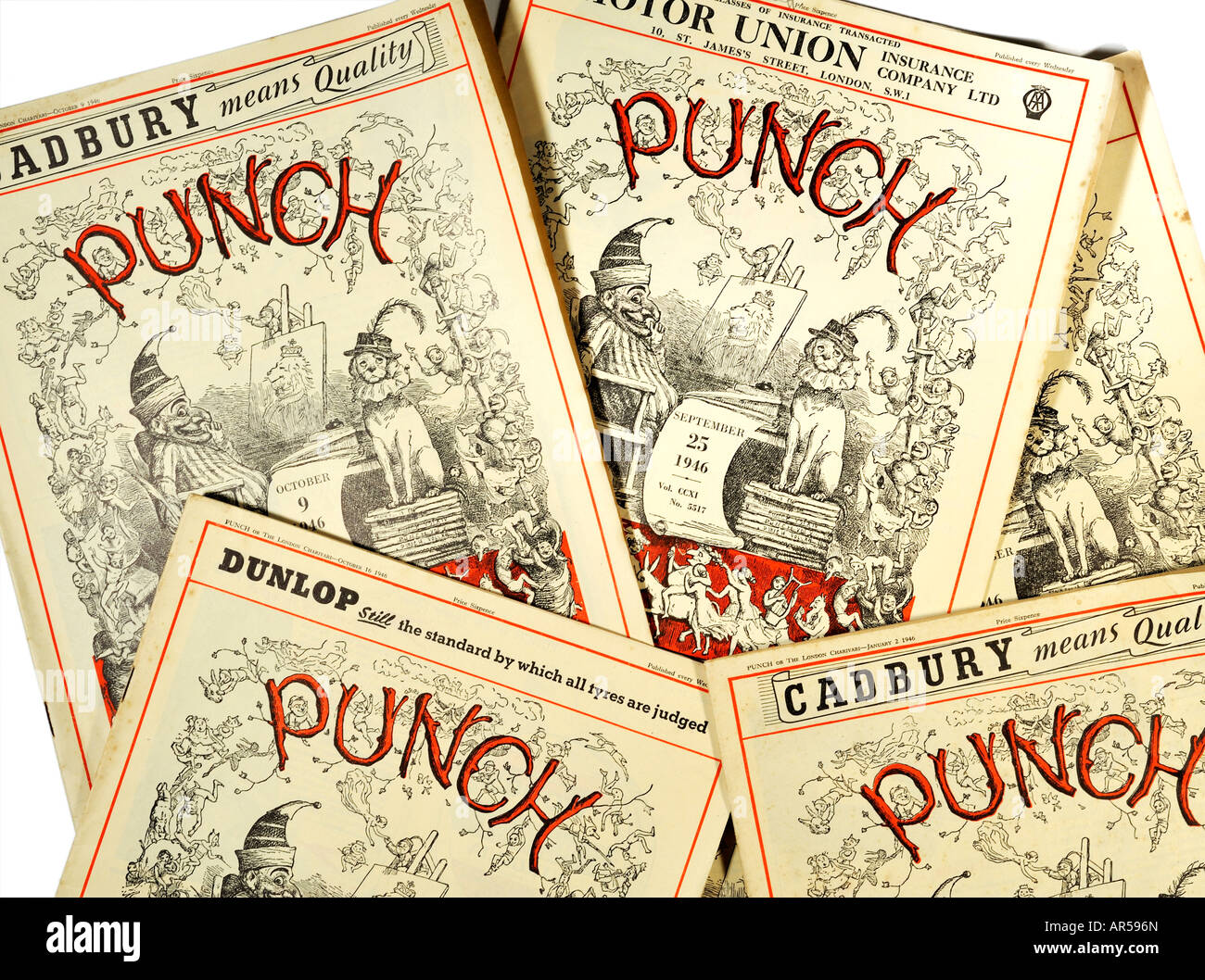 Rivista Punch Collezione 1946 per solo uso editoriale Foto Stock