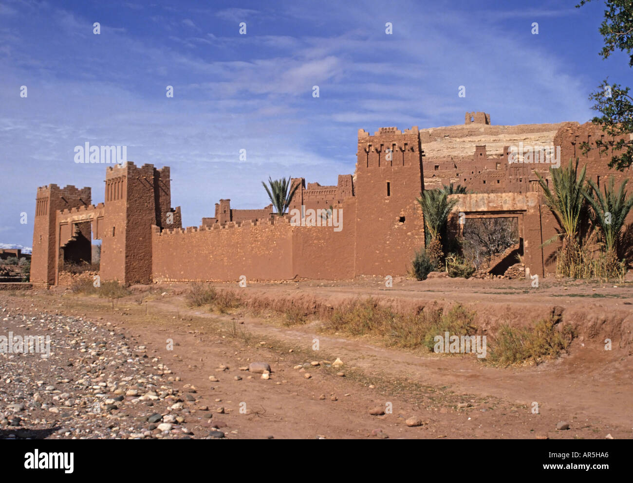 Edificio di Adobe in Marocco in Nord Africa Foto Stock