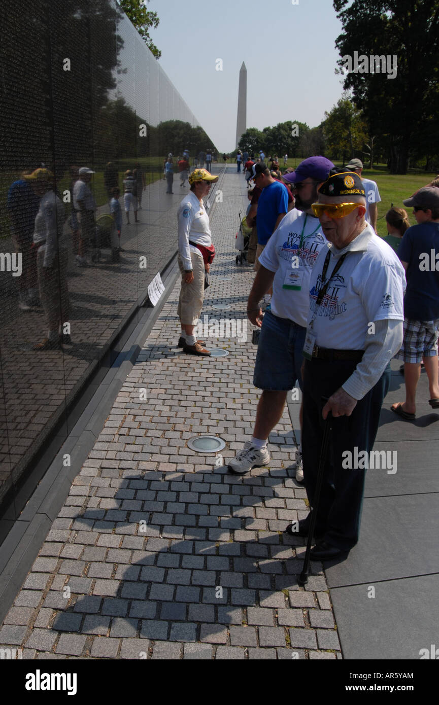 Guerra del Vietnam Veterans Memorial Washington DC Foto Stock