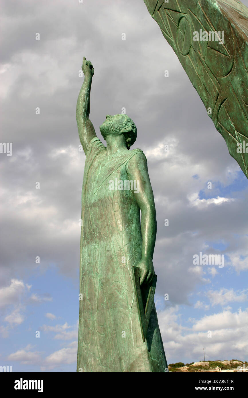 Statua di Pitagora Foto Stock