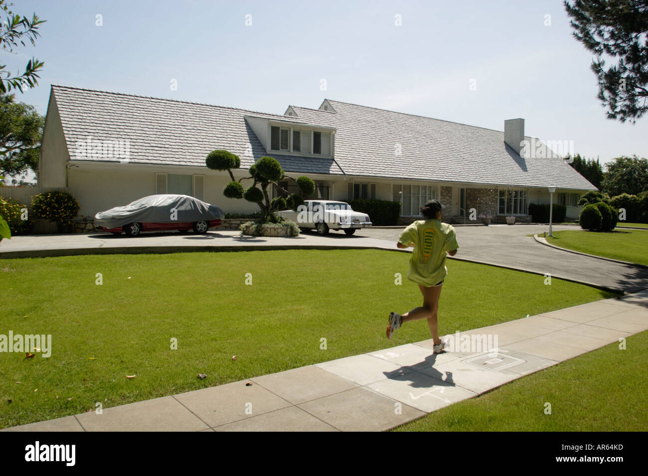 Runner, Mansion, villa, casa unifamiliare, Beverly Hills Los Angeles, L.A. Caifornia, U.S.A., Stati Uniti d'America Foto Stock