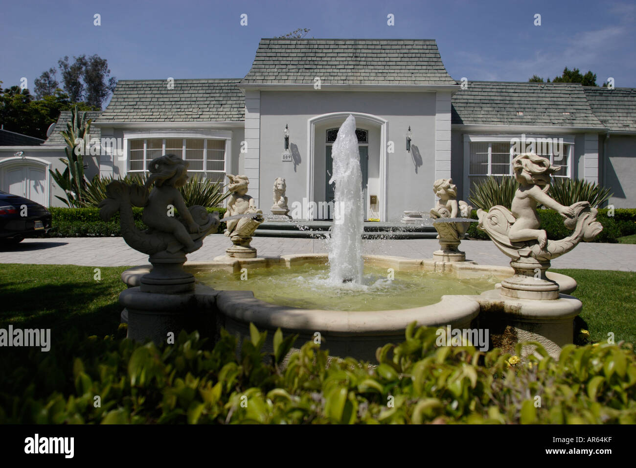 Mansion, villa, casa unifamiliare, Beverly Hills Los Angeles, L.A. Caifornia, U.S.A., Stati Uniti d'America Foto Stock