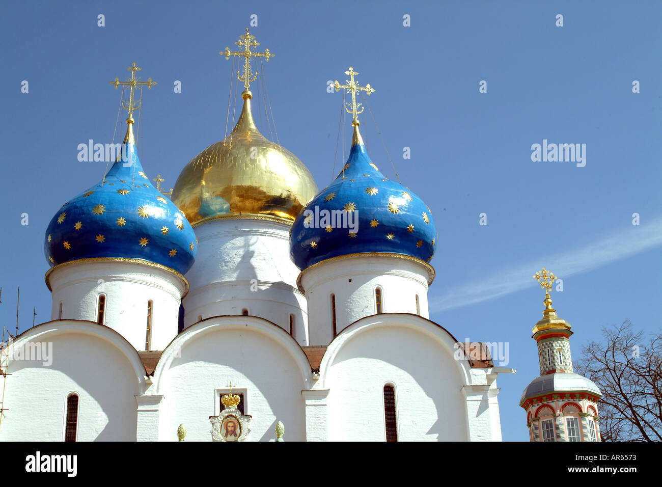 Sergiev Posad Russia Monastero della Trinità di San Serguis religiosa importante pietra miliare storica 60km da Mosca Foto Stock
