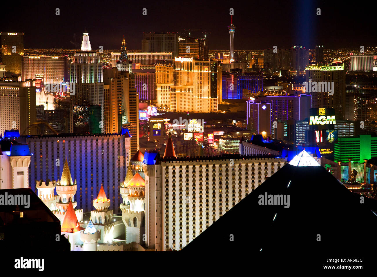 Las Vegas Strip di Las Vegas Nevada Foto Stock