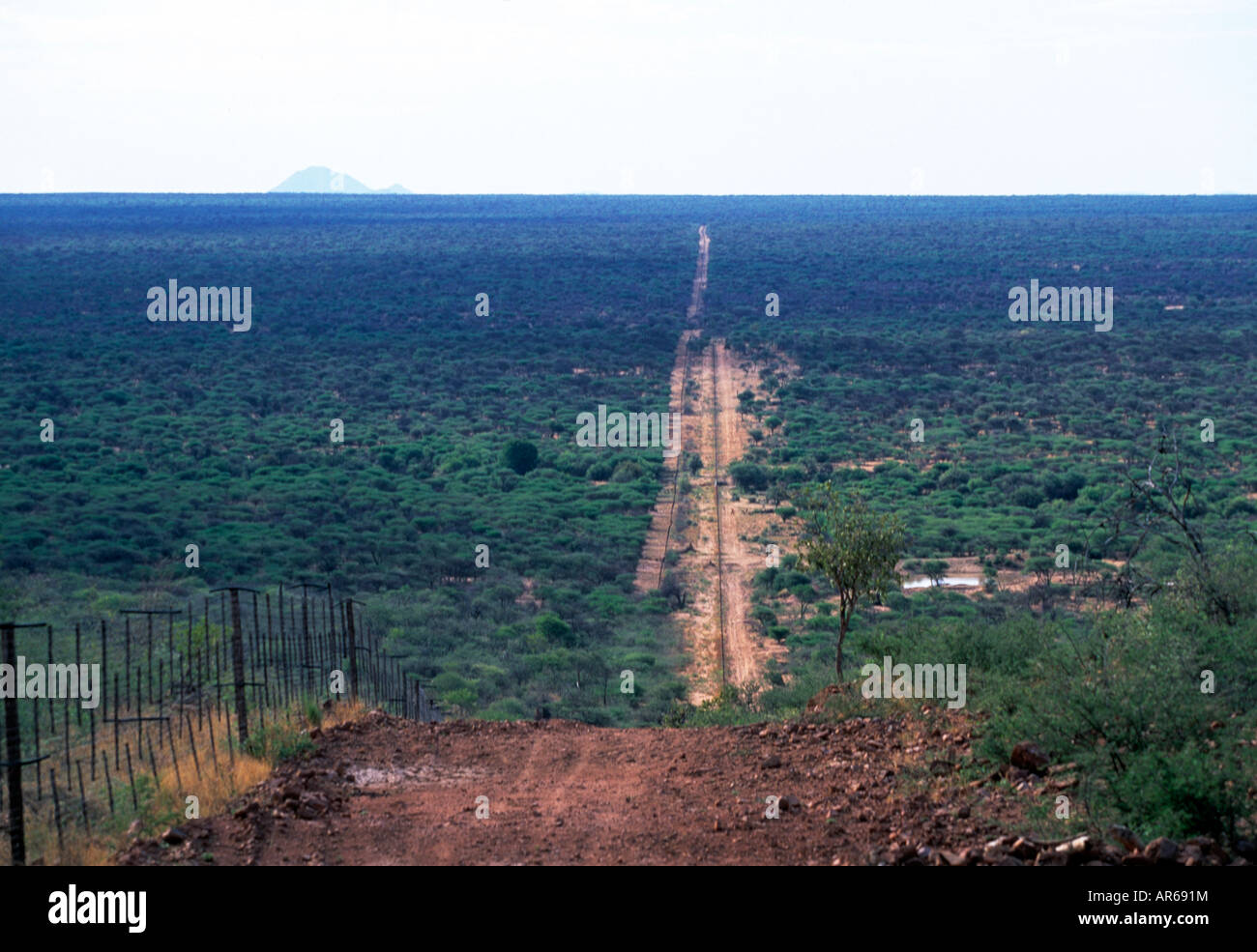 Dritto lungo via del fango Foto Stock