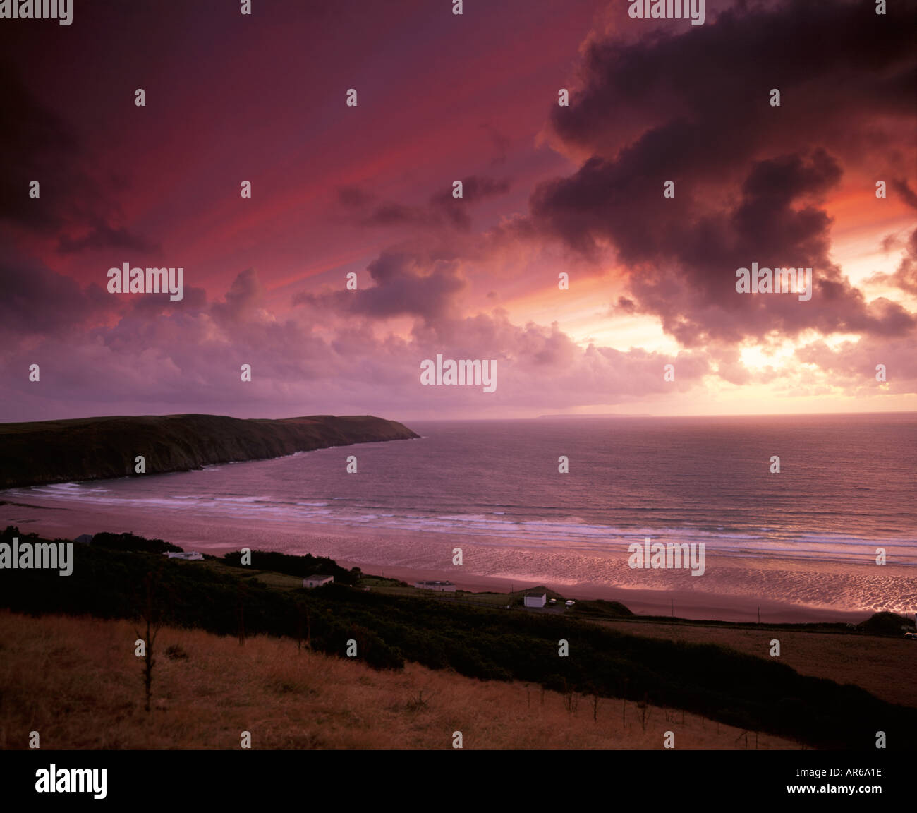 Punto larghi sulla North Devon Coast Lee di Croyde Devon Foto Stock