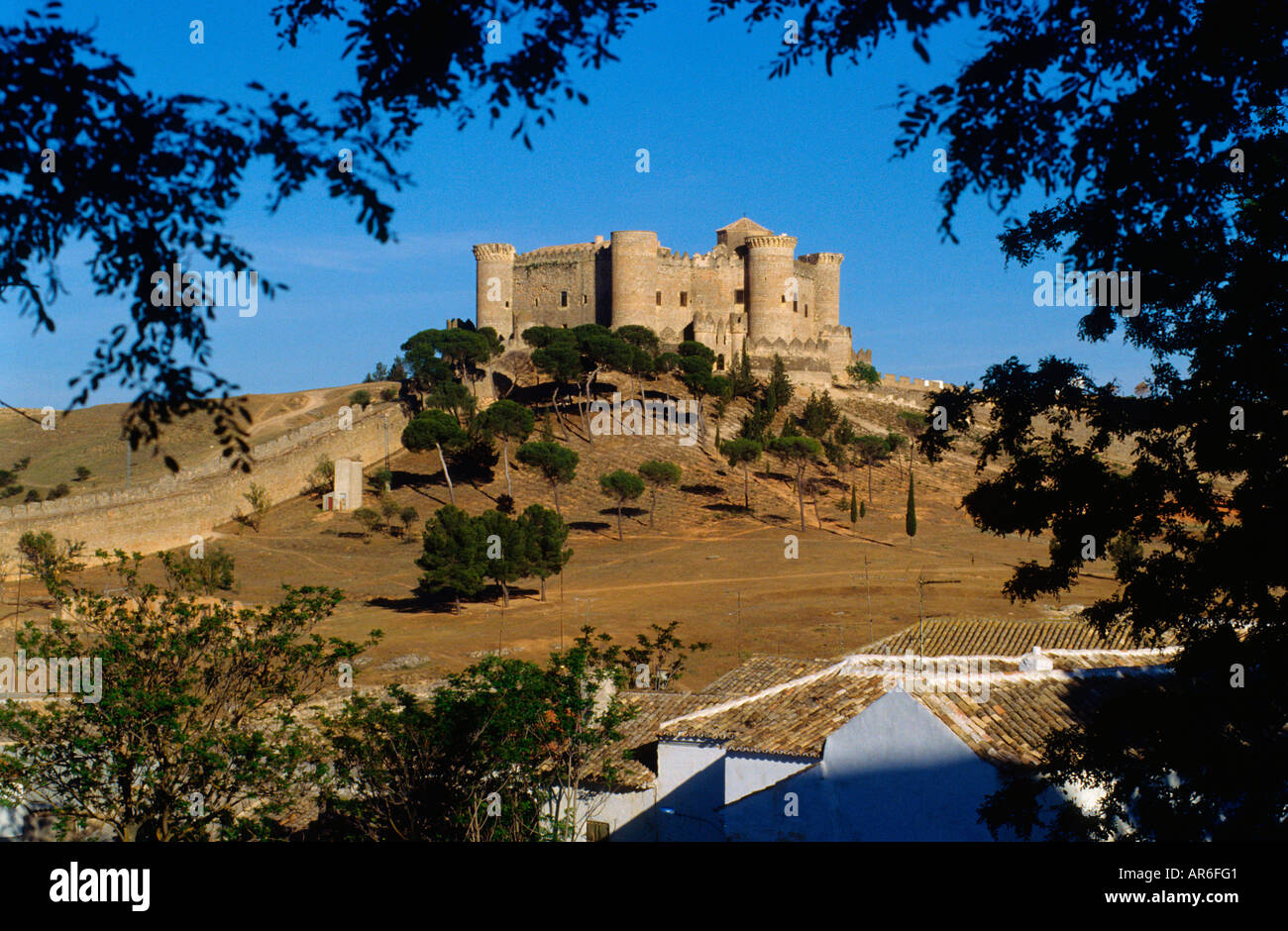 Belmonte Castello costruito 1456 1470 dal marchese di Villena . Belmonte. Provincia Cuenca Castilla La Mancha Spagna Foto Stock