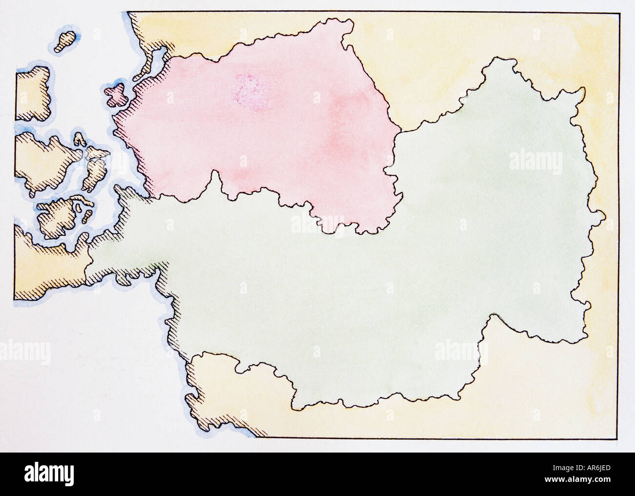 Divisione Della Germania Dopo La Seconda Guerra Mondiale Mappa della Germania dopo la Seconda Guerra Mondiale Foto stock - Alamy