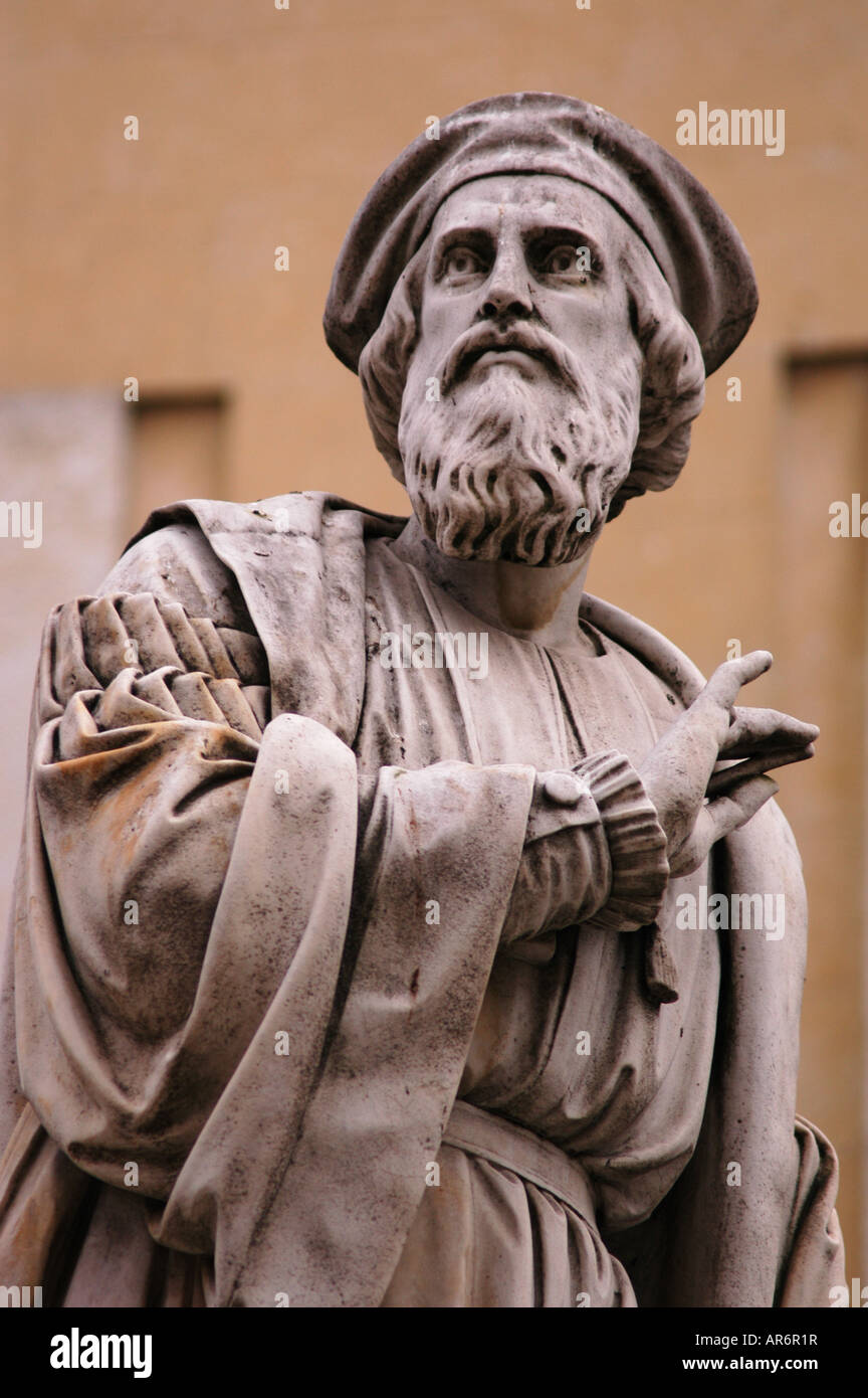 Parmigianino statua Parma Italia Foto Stock