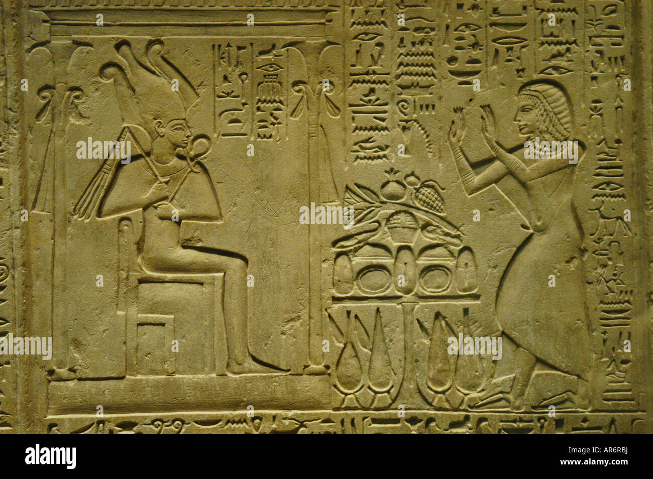 Stela di Ptahmose Early Dynasty 19 Metropolitan Museum di New York STATI UNITI D'AMERICA Foto Stock