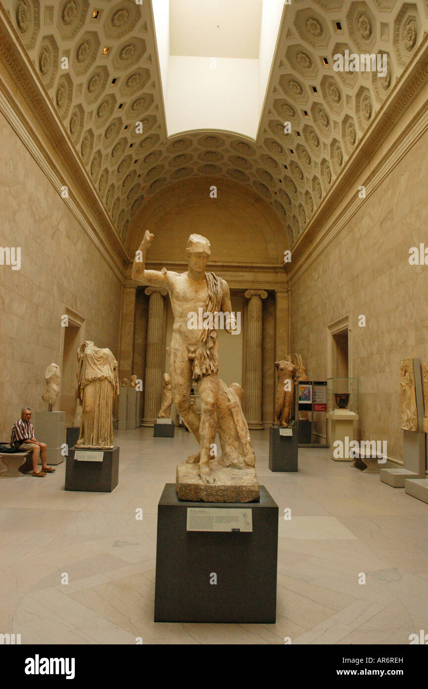 Scultura greca Corte Metropolitan Museum di New York STATI UNITI D'AMERICA Foto Stock