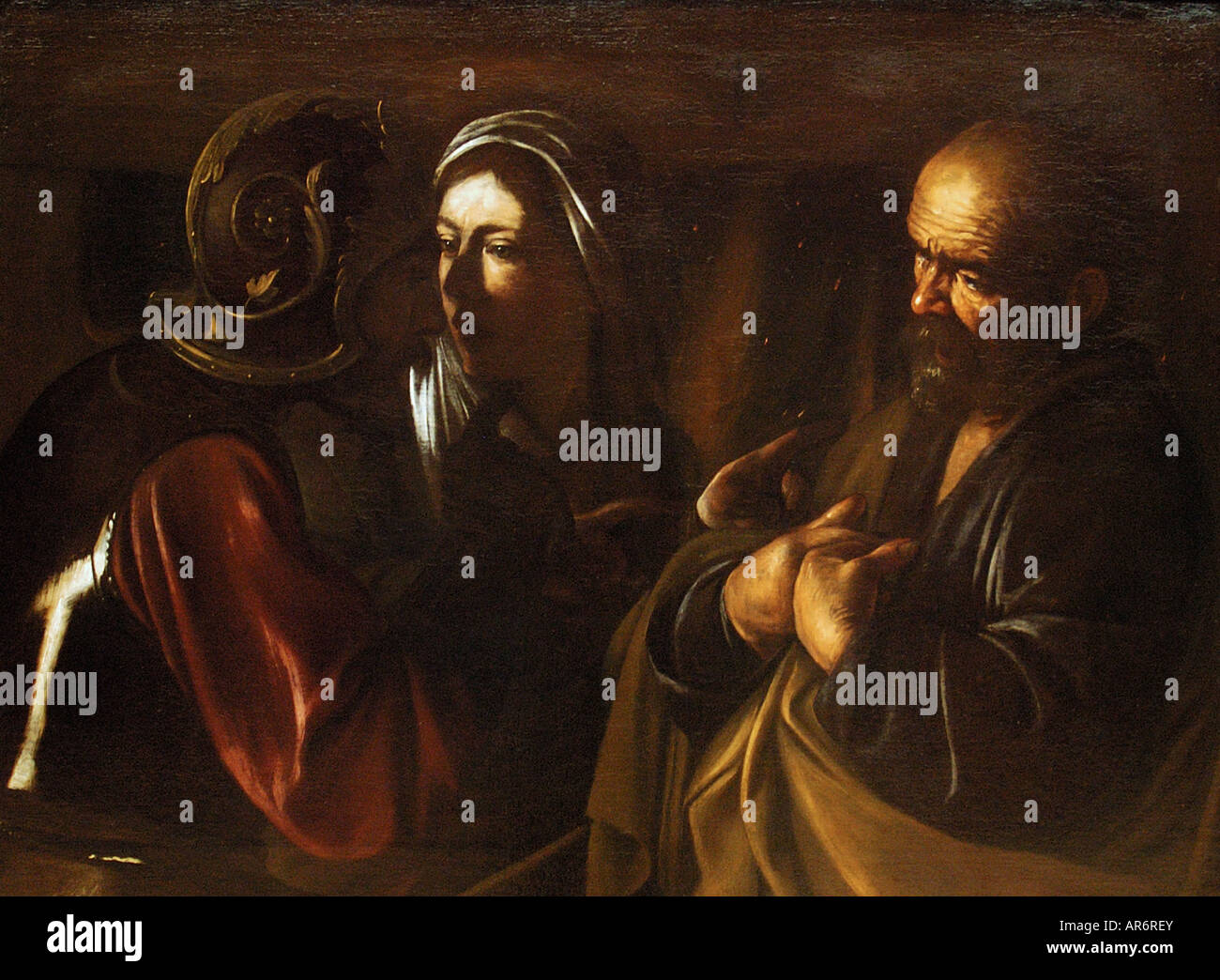 Caravaggio la negazione di San Pietro il Metropolitan Museum di New York STATI UNITI D'AMERICA Foto Stock