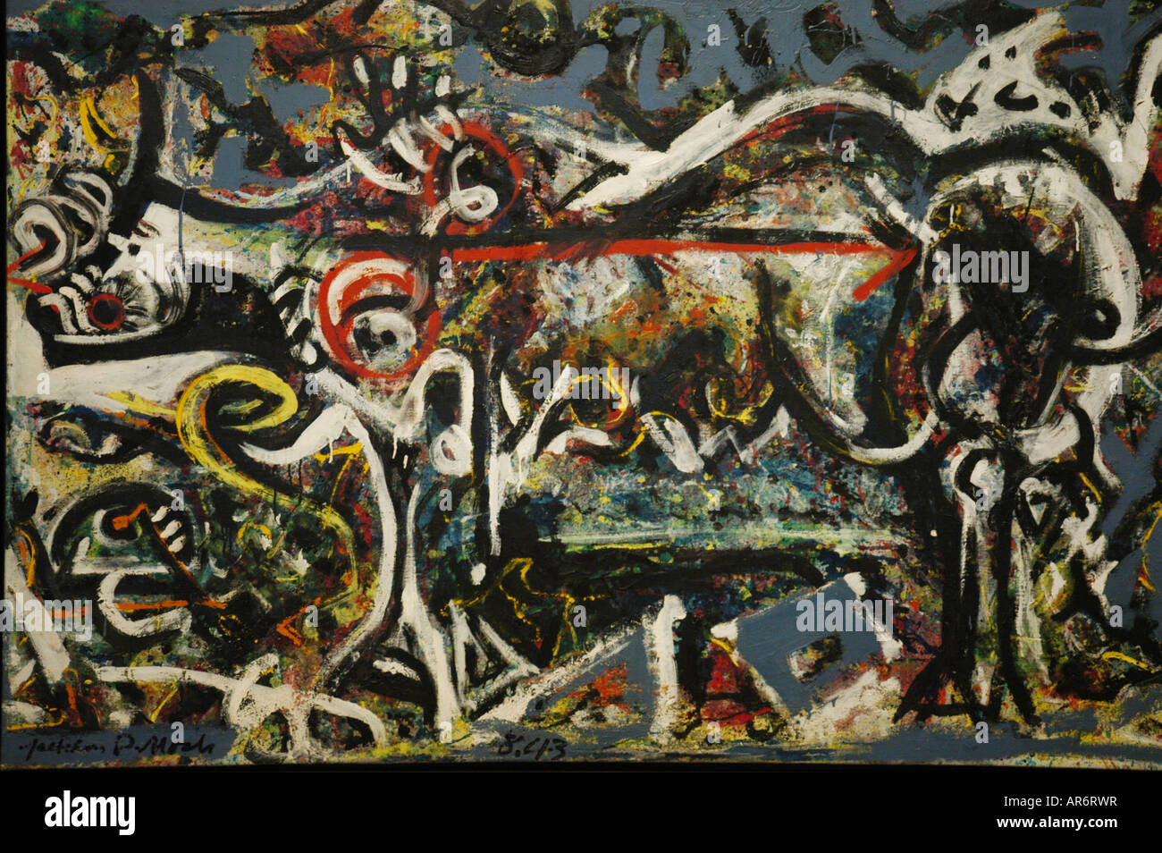 La lupa Jackson Pollock il Museo di Arte Moderna di New York STATI UNITI D'AMERICA Foto Stock