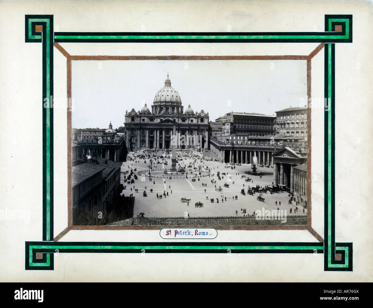 Arte 1890 1900 paesaggio europeo Italia Roma Basilica di San Pietro Vaticano Foto Stock