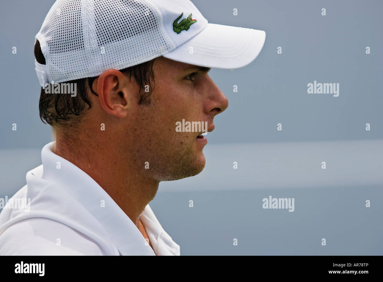 Andy Roddick gioca in Cincinnati occidentale e meridionale di tennis ATP nel torneo di Cincinnati in Ohio. Foto Stock