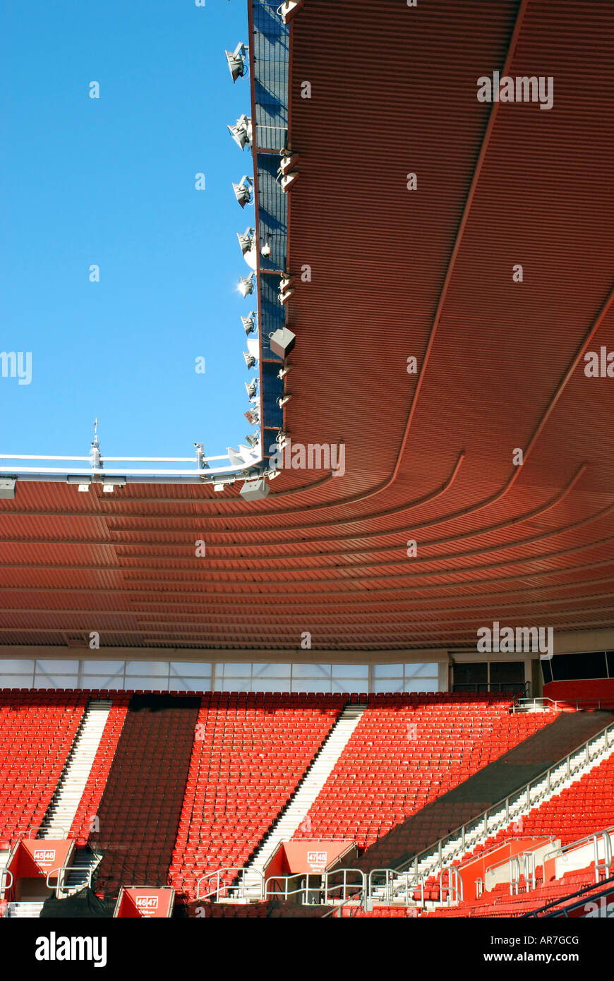 Il campo di calcio.stadium tetto. Foto Stock