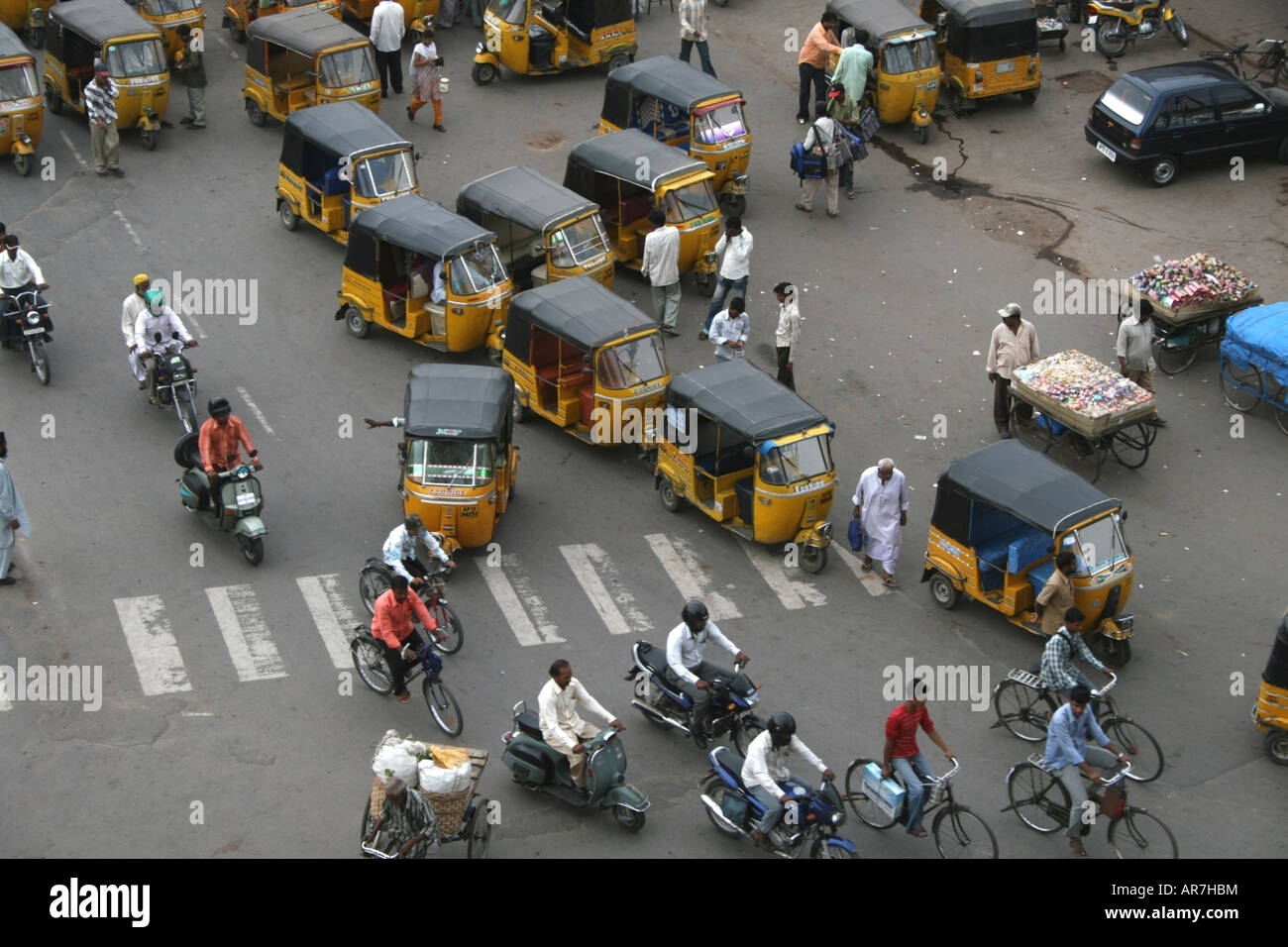 Vista da Charminar , Hyderabad, Andhra Pradesh , India Foto Stock