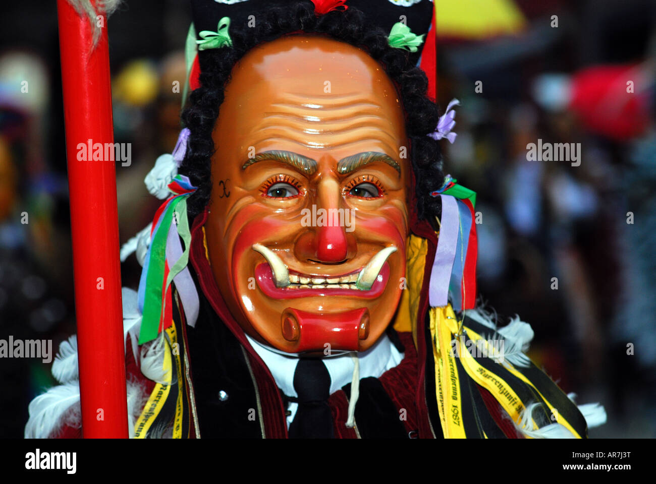 Sfilata di Carnevale a Rottweil, Foresta Nera in Germania Foto Stock