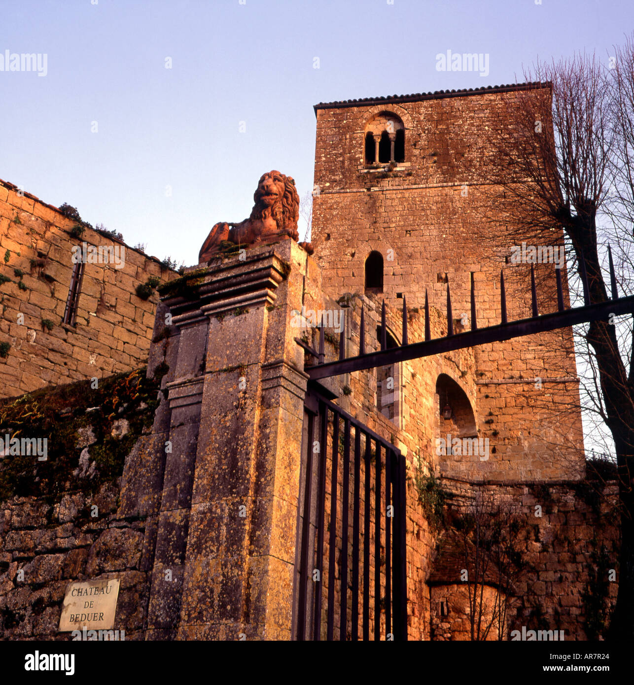 Chateau de Beduer Lot Francia Foto Stock