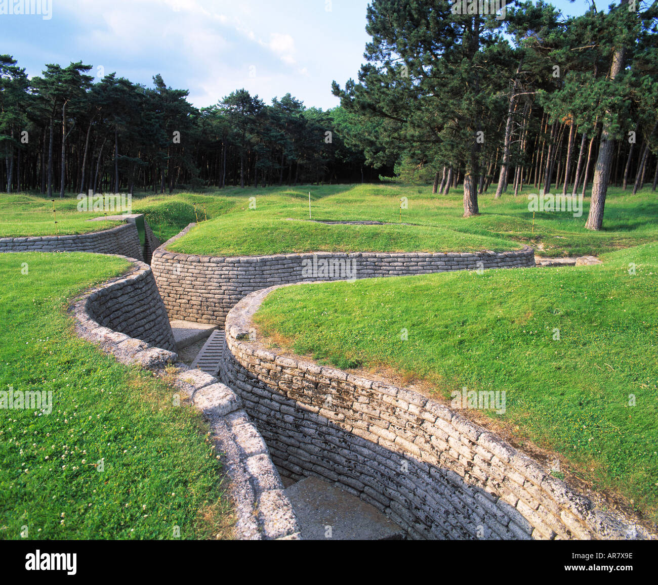 Francia NORD PAS DE CALAIS VIMY RIDGE TRINCEE Foto Stock