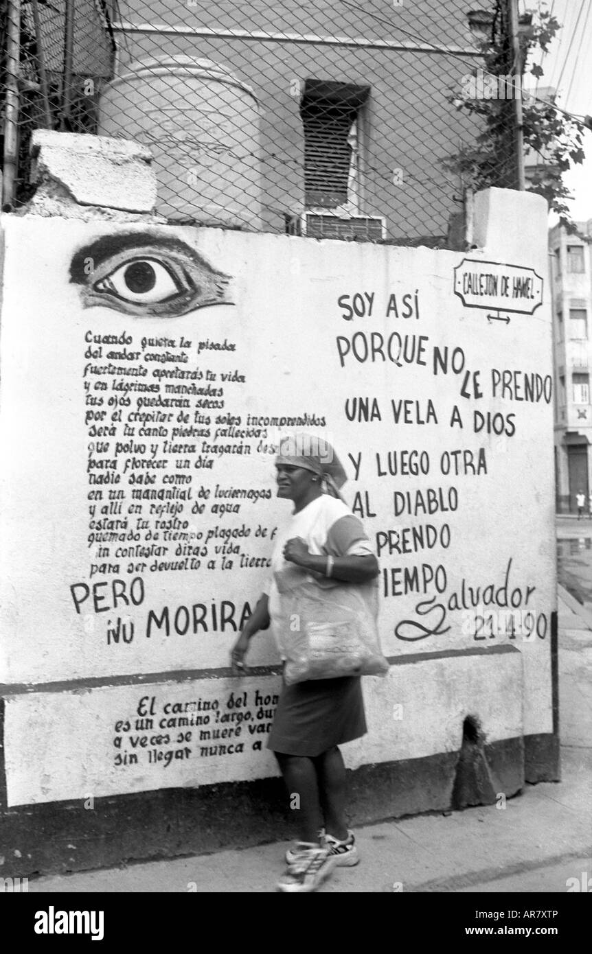 Cuba, La Habana, Hamel street, Callejon de Hamel Foto Stock