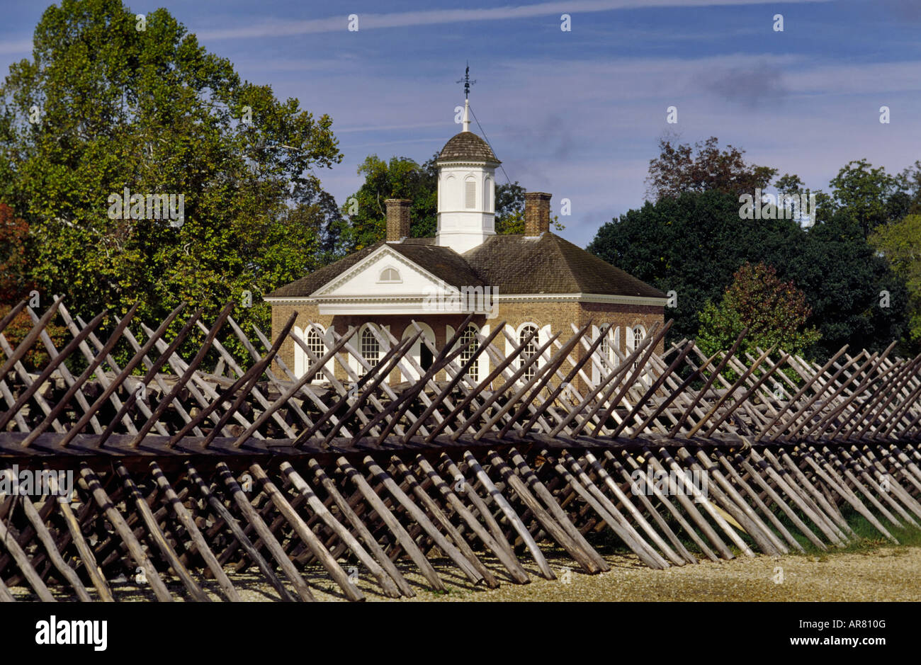 Palizzata a Courthouse Williamsburg Virginia STATI UNITI D'AMERICA Foto Stock