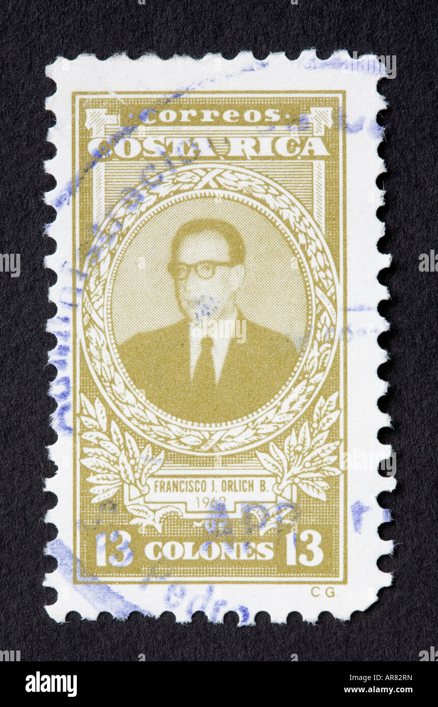 Costa Rican francobollo Foto Stock