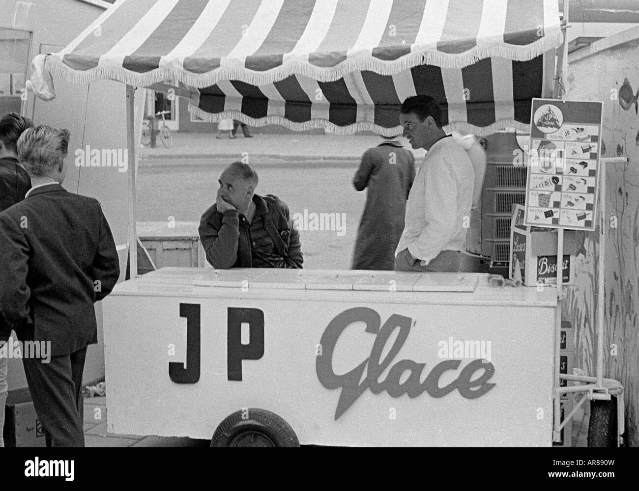 Il gelato in stallo a Stoccolma 1962 Foto Stock