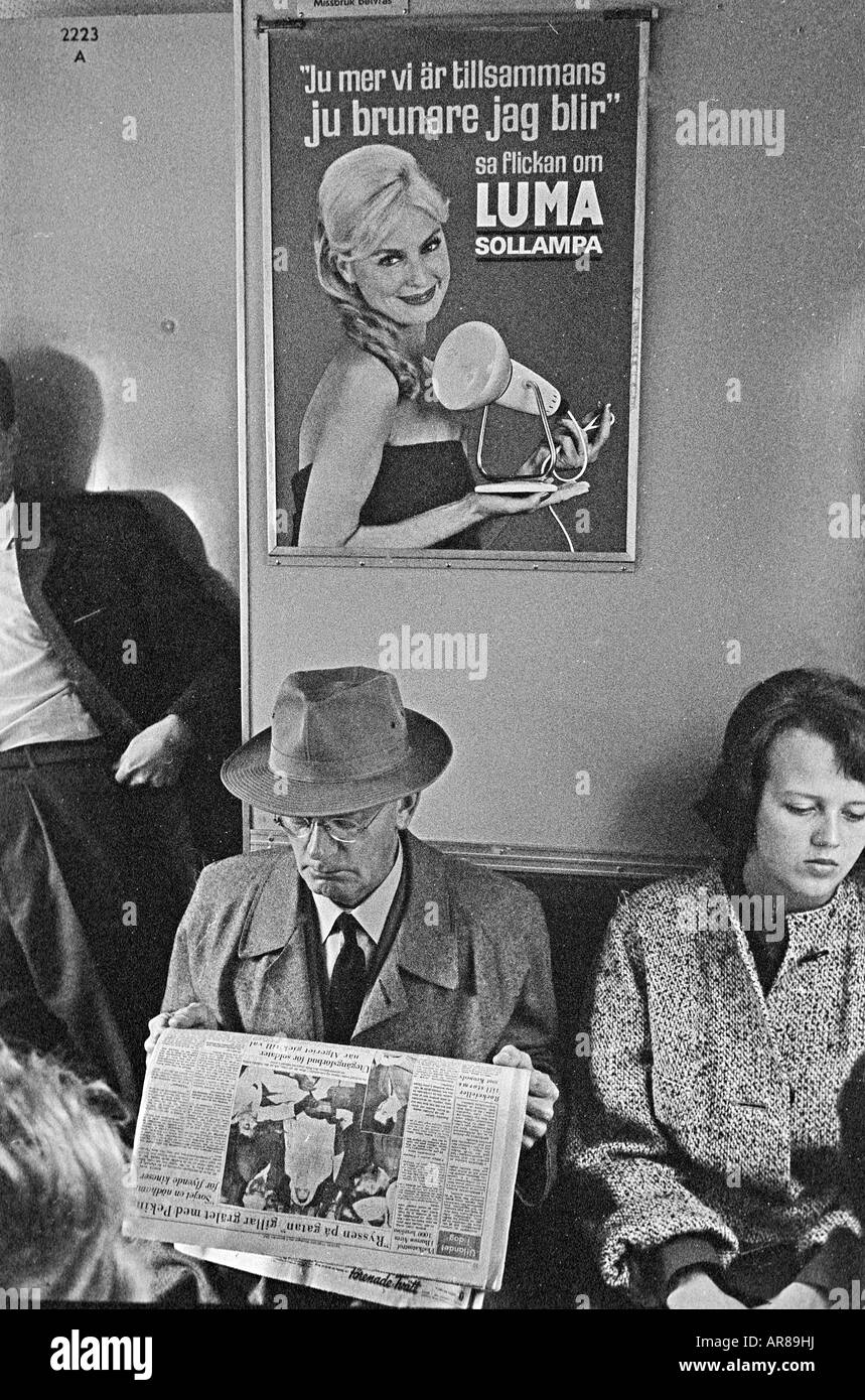 Pendolari negli anni sessanta Foto Stock