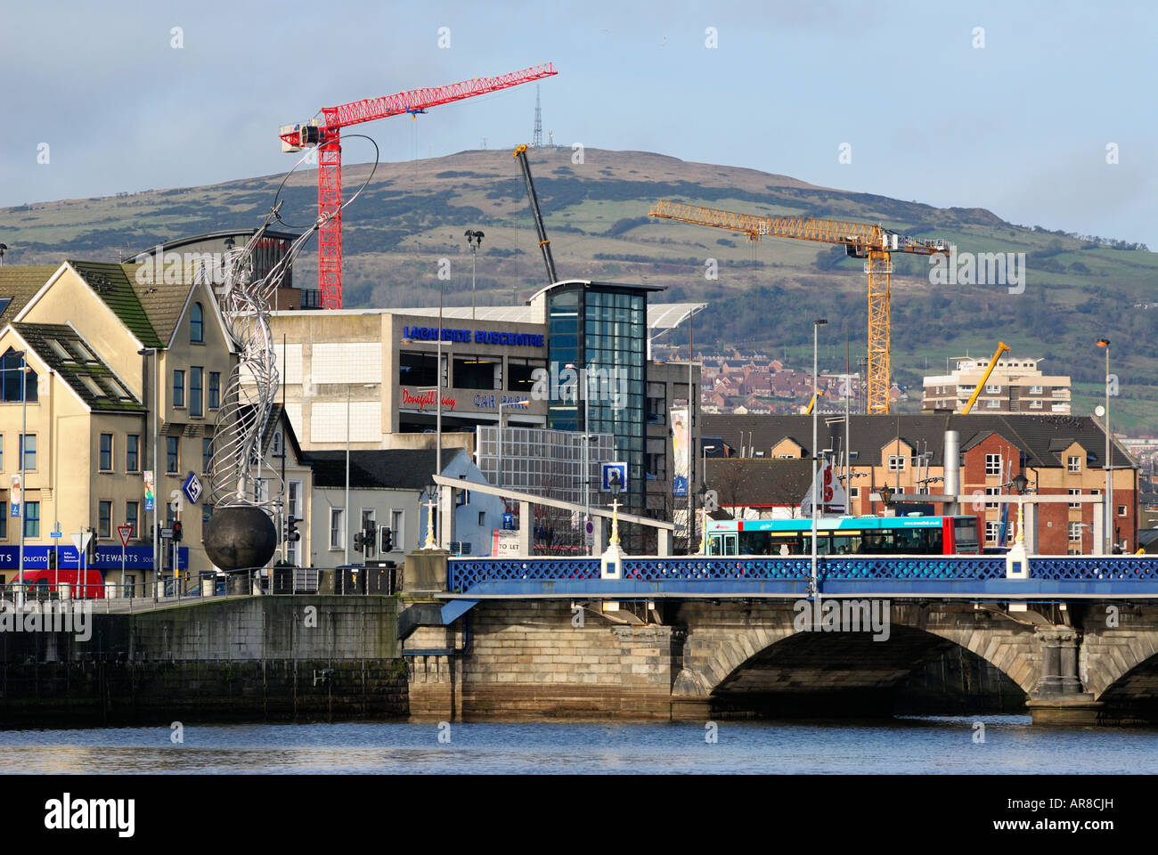 Rigenerazione nella città di Belfast Irlanda del Nord Foto Stock