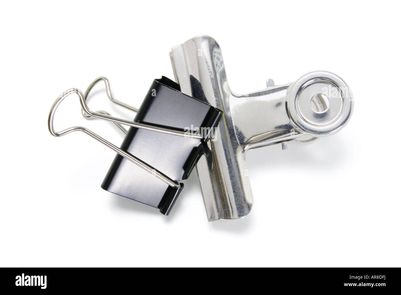 Bulldog fascette e fermagli Foldback Foto Stock