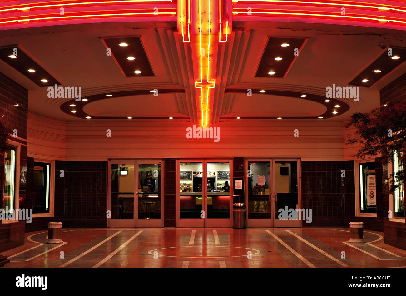 La lobby di un vintage movie theater in Sacramento in California Foto Stock
