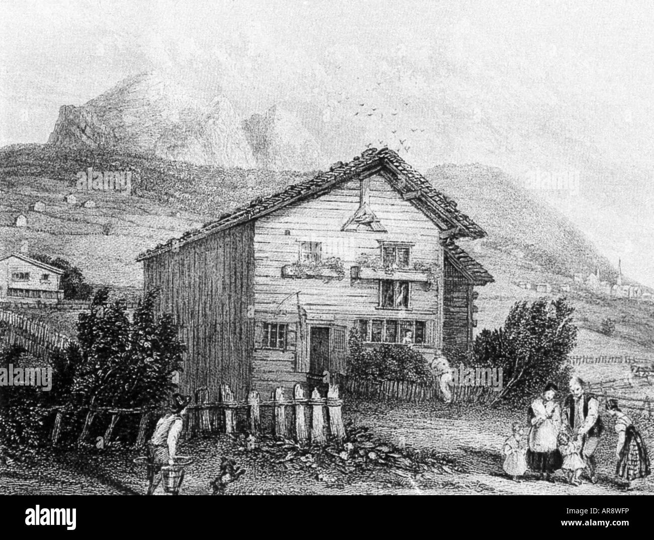 Zwingli, Ulrich, 1.1.1484 - 11.10.1531, riformatore religioso svizzero, luogo di nascita, casa, , Foto Stock