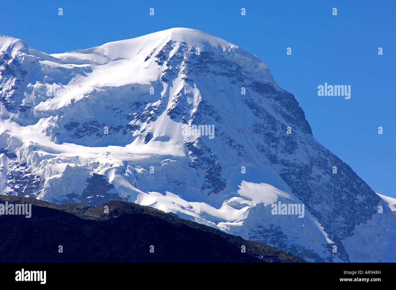 Il picco Breithorn Zermatt Vallese Svizzera Foto Stock