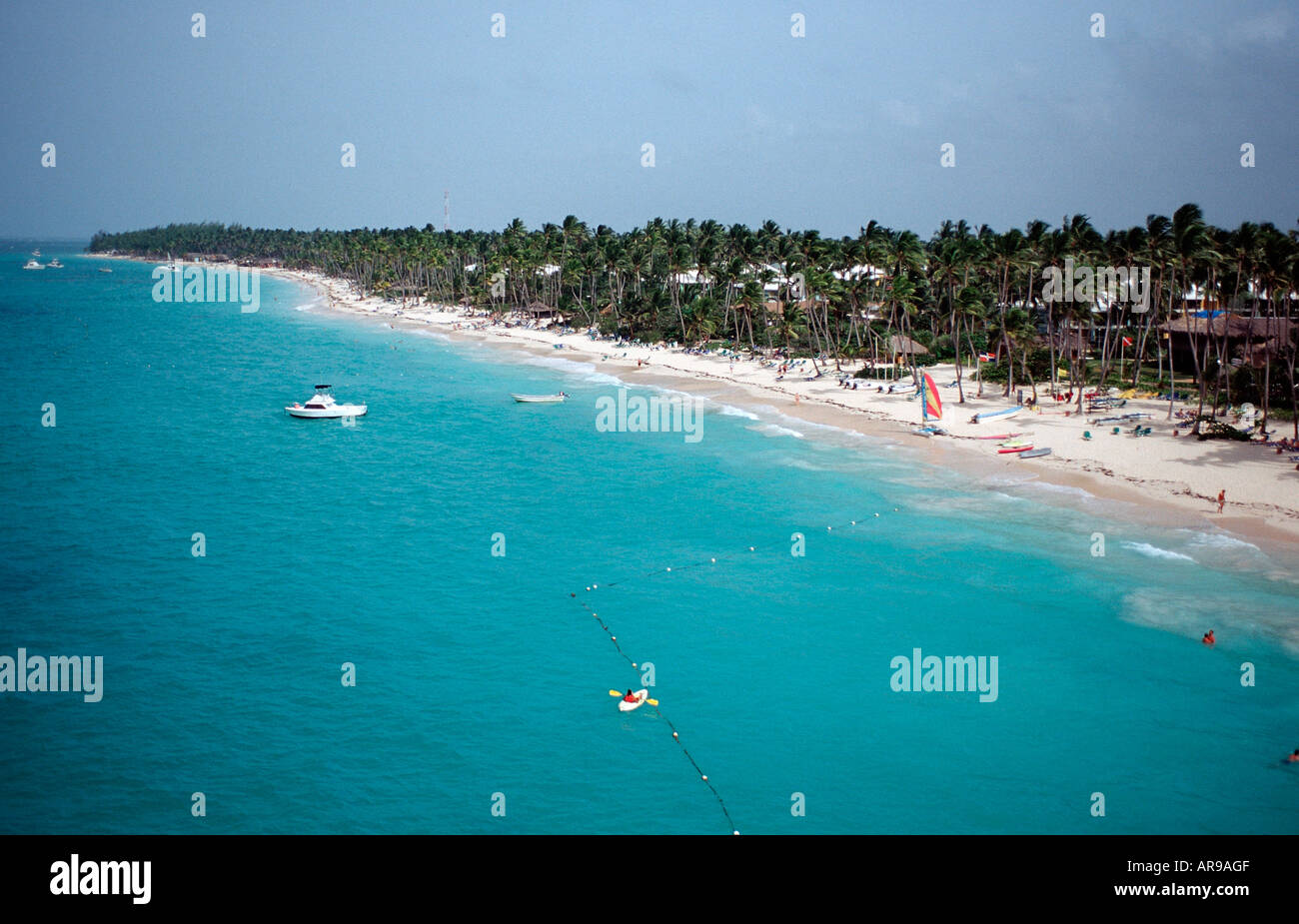 Spiaggia sabbiosa di Punta Cana Punta Cana Caraibi Repubblica Dominicana Foto Stock