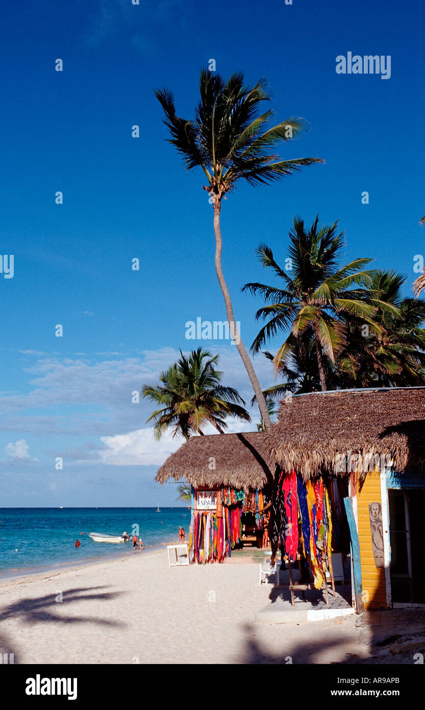 Negozi turistici di Punta Cana Caraibi Repubblica Dominicana Foto Stock