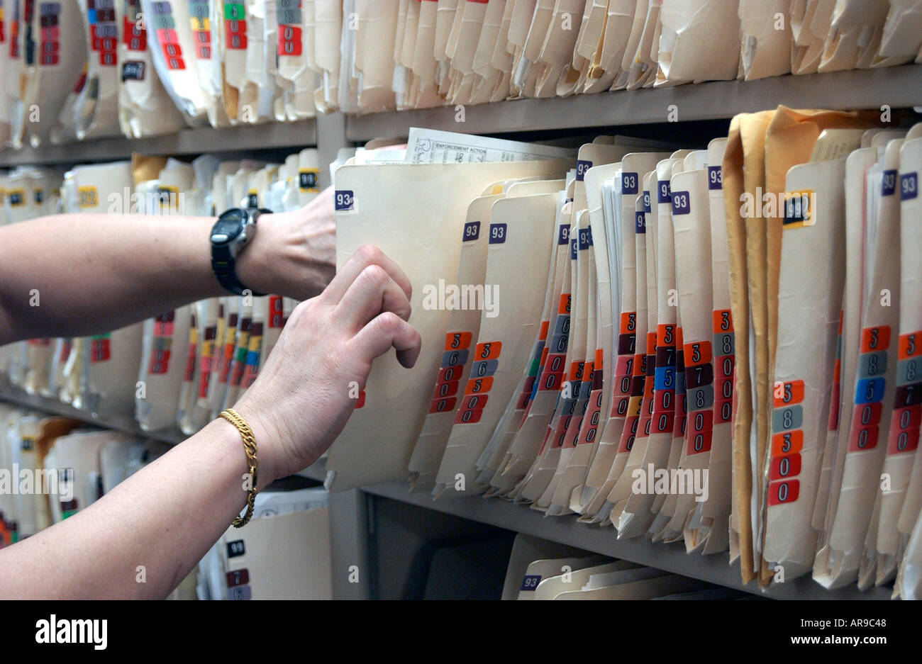 Polizia record in New Haven CT STATI UNITI D'AMERICA Foto Stock