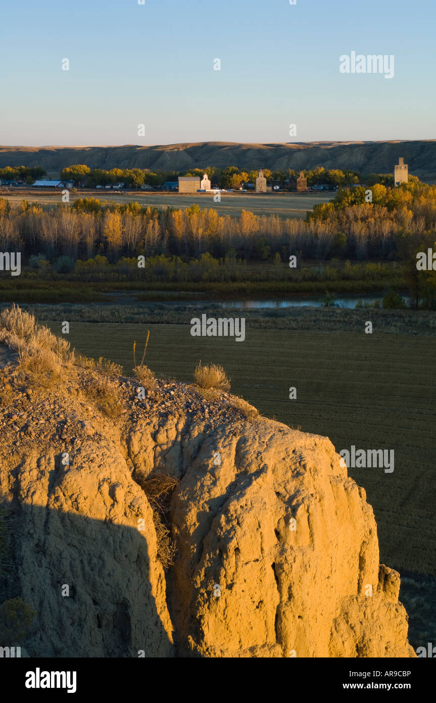 Fiume Missouri dal punto di decisione nei pressi di Loma MT Foto Stock