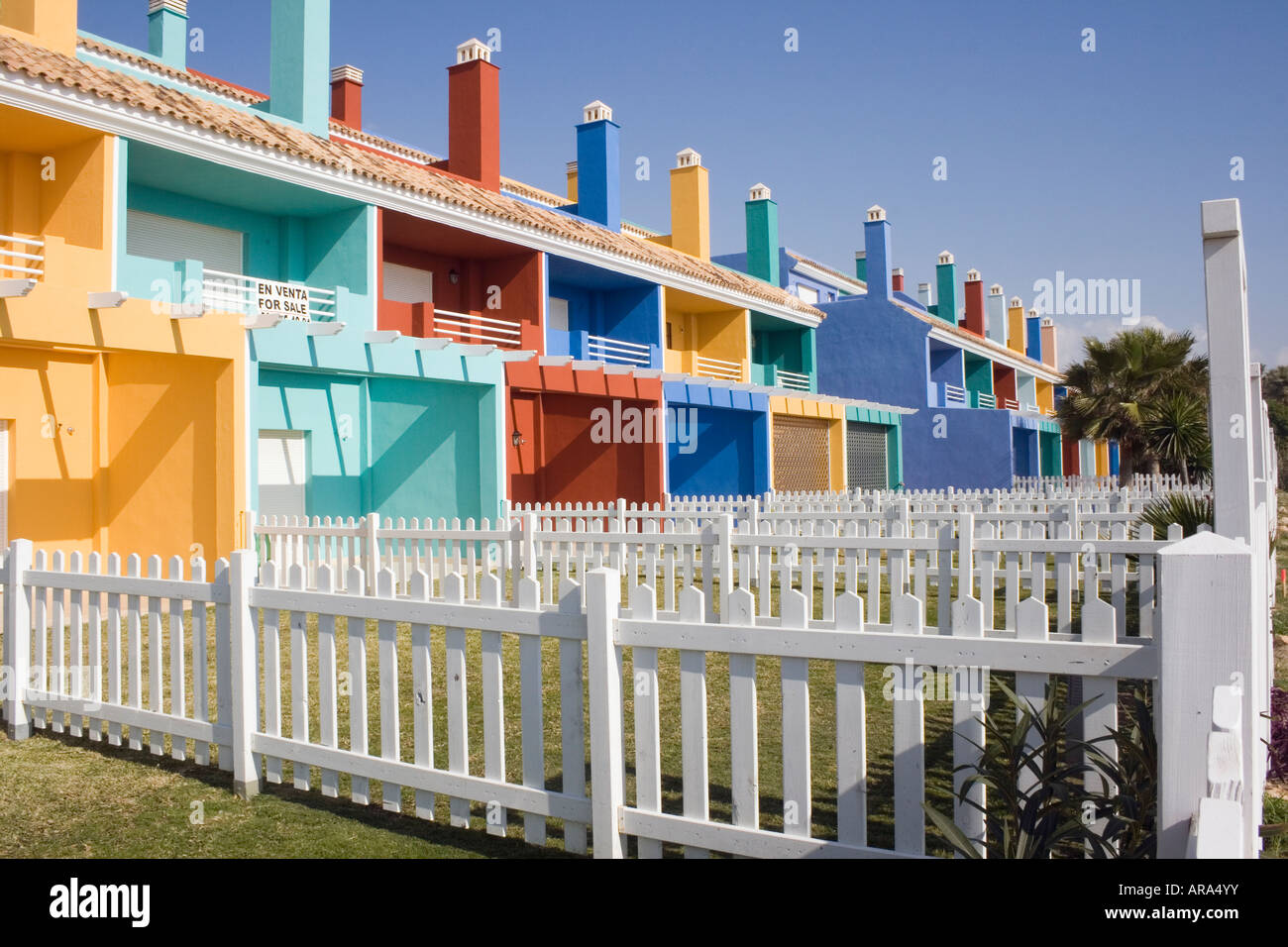 Vicino a Estepona Costa del Sol Malaga Provincia Spagna albergo sul fronte spiaggia Foto Stock