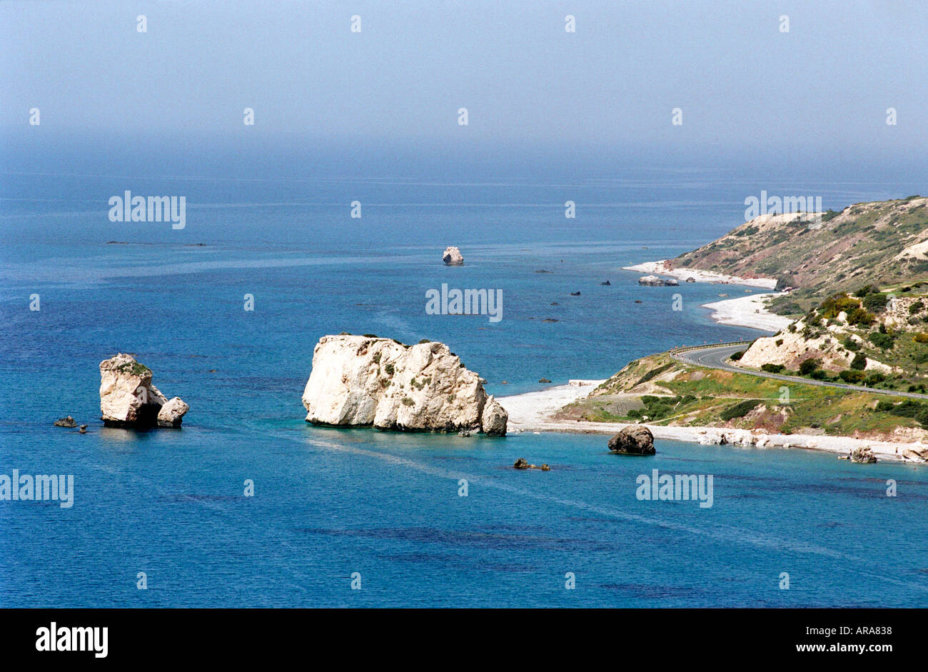 Aphrodites Rock in Cipro del Sud Foto Stock