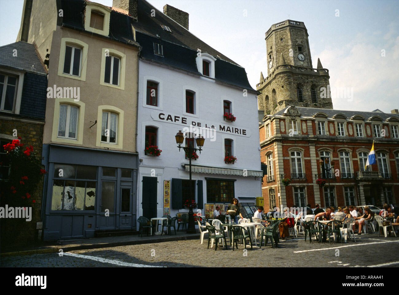 Presso il Cafe Boulogne FRANCIA Foto Stock